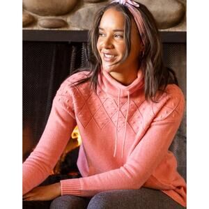 NWOT CARVE DESIGNS ROCKVALE DEUX Pullover Sweater Grapefruit‎ Heather Sz XS Pink